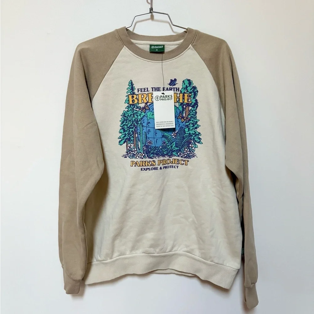 NWT Parks Project Feel The Earth Breathe Raglan Crew Size Medium - Picture 2 of 11